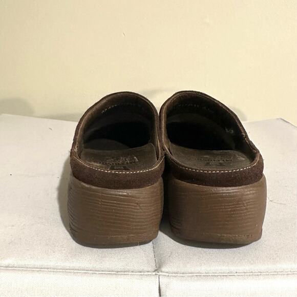 Mephisto Suede Leather Slip On Comfort Platform Mules Shoes Stud Brown Women 7.5 - Picture 5 of 9